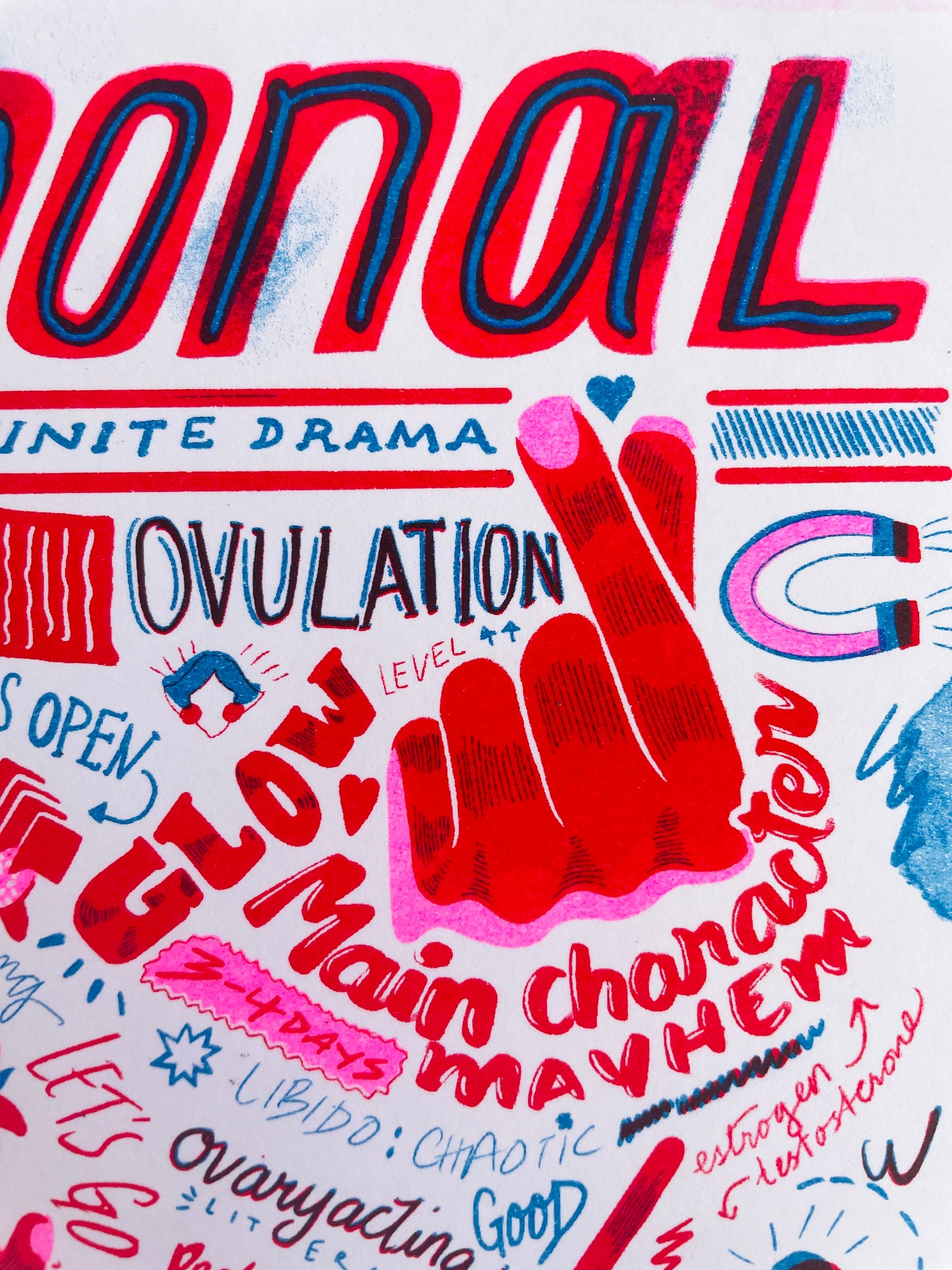Hermonal Gang Signs - Riso Print