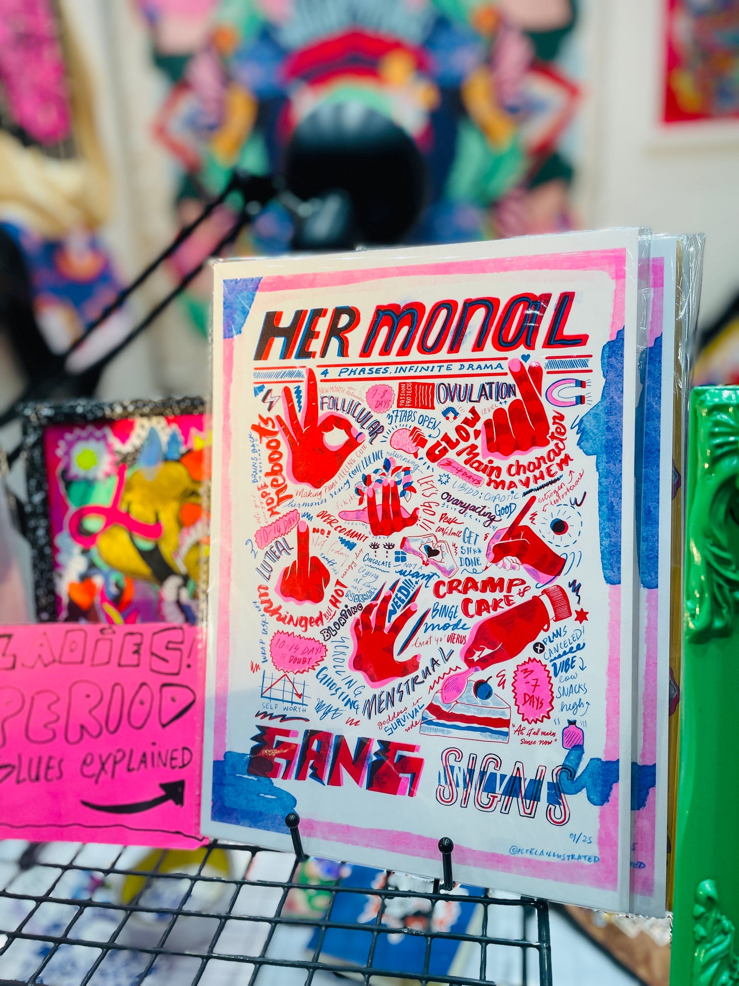 Hermonal Gang Signs - Riso Print