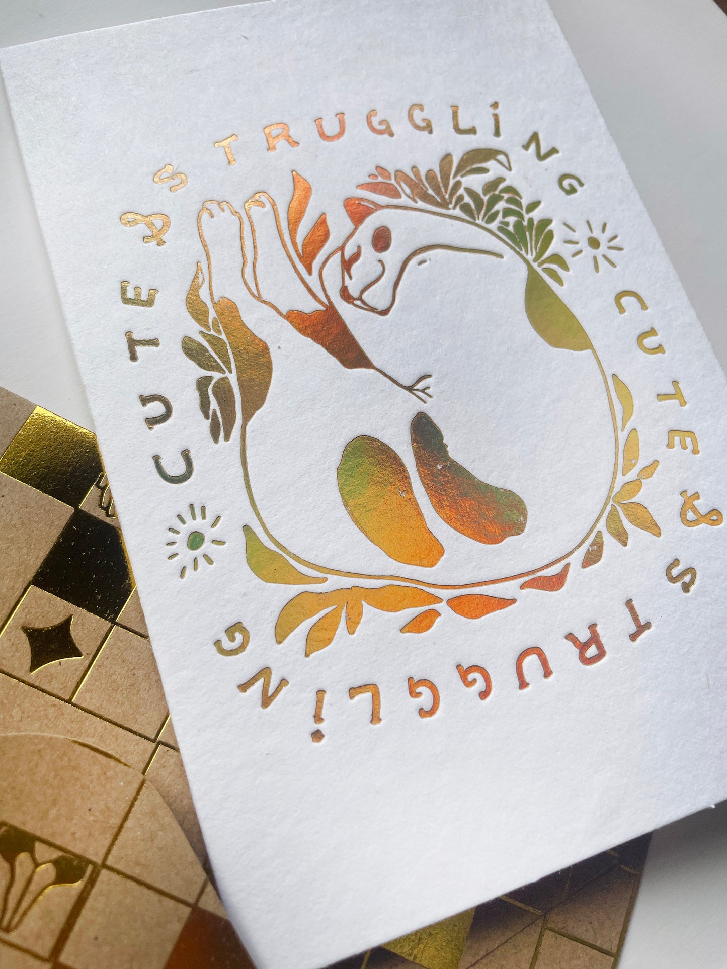 Cute & Struggling Greeting Card