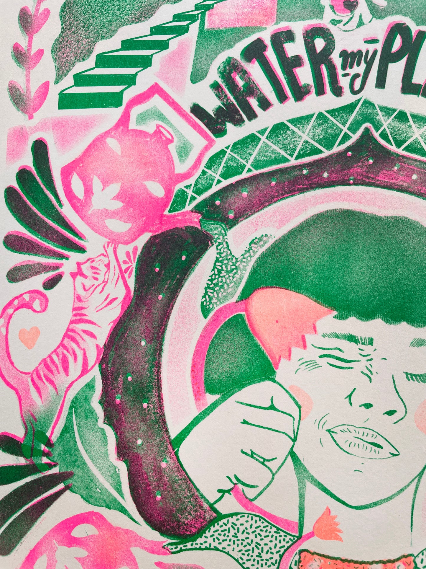 Water My Plants Riso Print (A3)